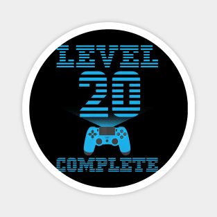 20th Birthday Video Gamer Twentieth Birthday Magnet